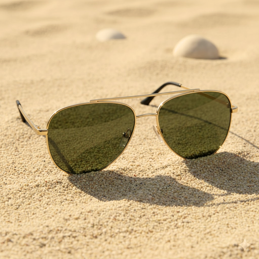 Óculos de Sol Aviador Unissex com Lentes Protetivas UV400+