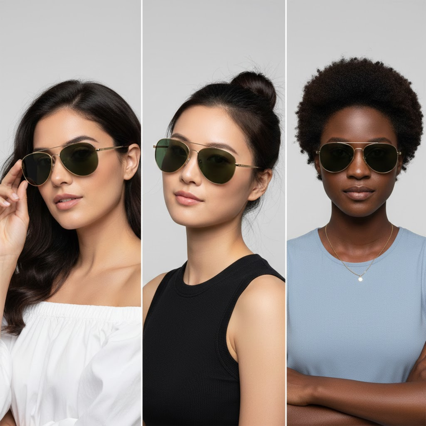 Óculos de Sol Aviador Unissex com Lentes Protetivas UV400+