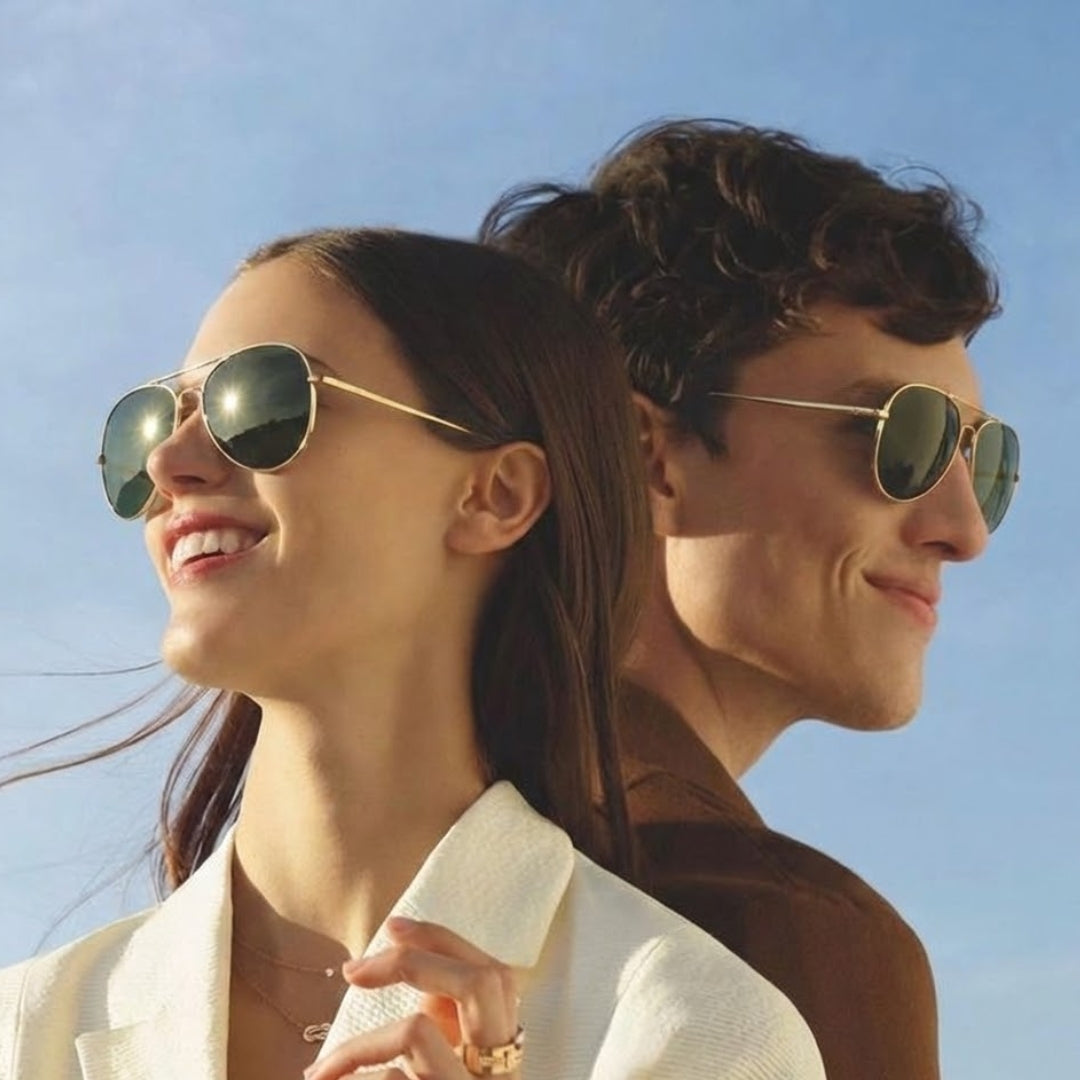 Óculos de Sol Aviador Unissex com Lentes Protetivas UV400+