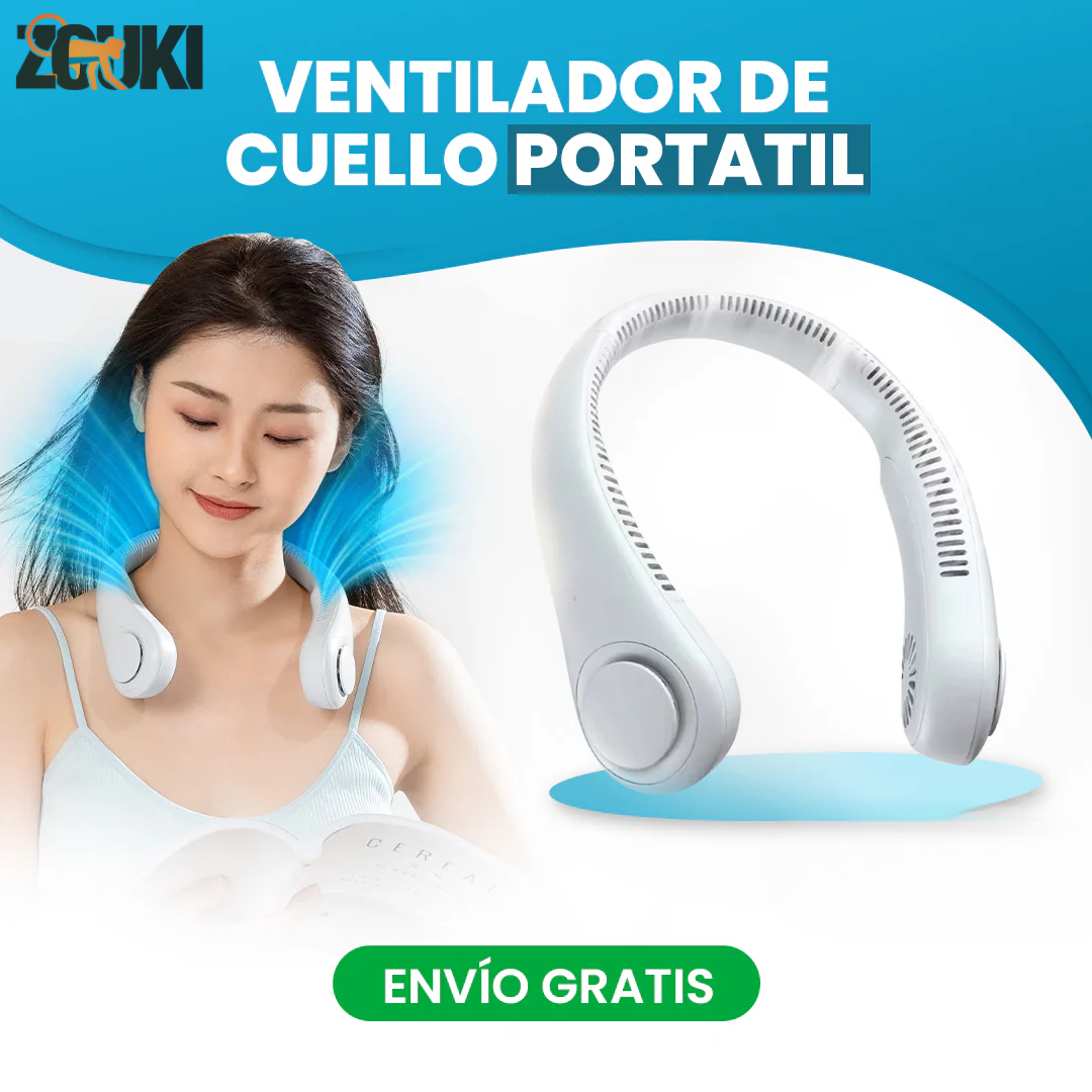 Ventilador de Cuello Portátil PRO® Blanco y Silencioso