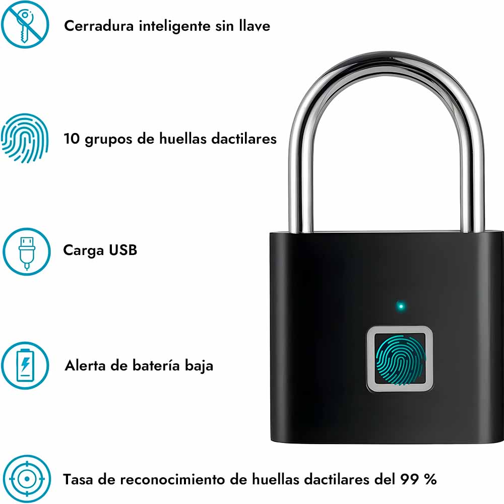 Keyless™ Candado de huella digital