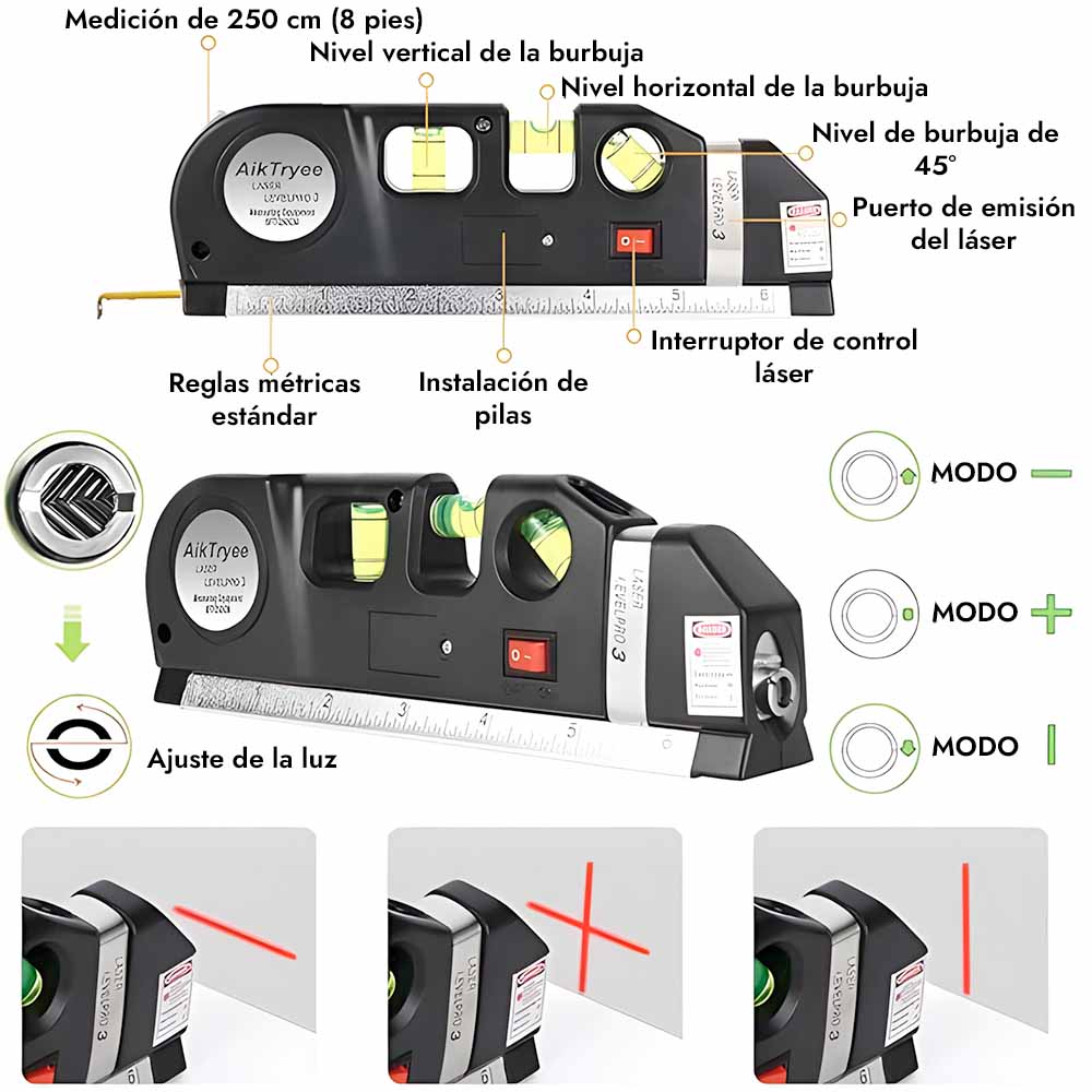 RayTek™ Láser multifuncional 4 en 1
