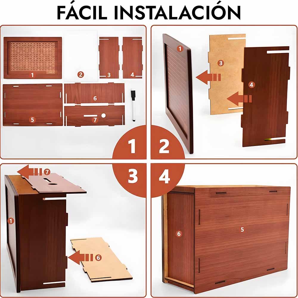 CashLog™ Hucha de madera