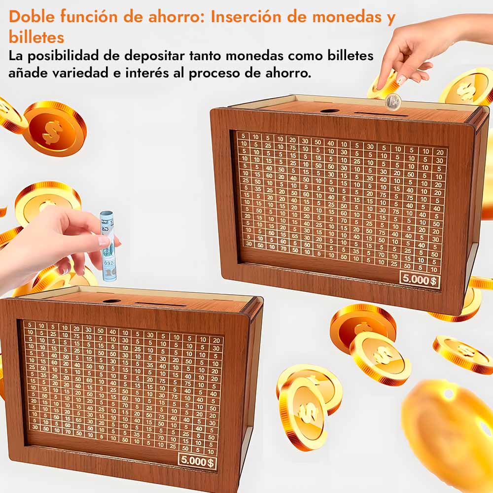 CashLog™ Hucha de madera