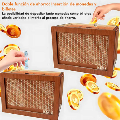 CashLog™ Hucha de madera