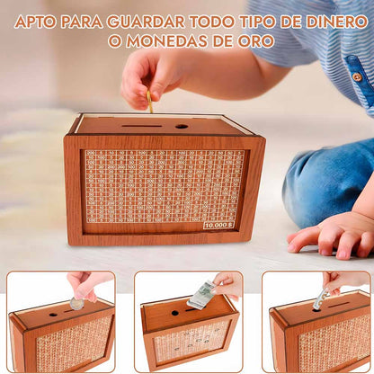 CashLog™ Hucha de madera