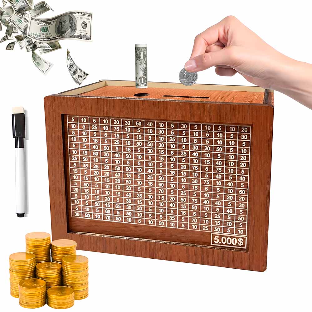 CashLog™ Hucha de madera