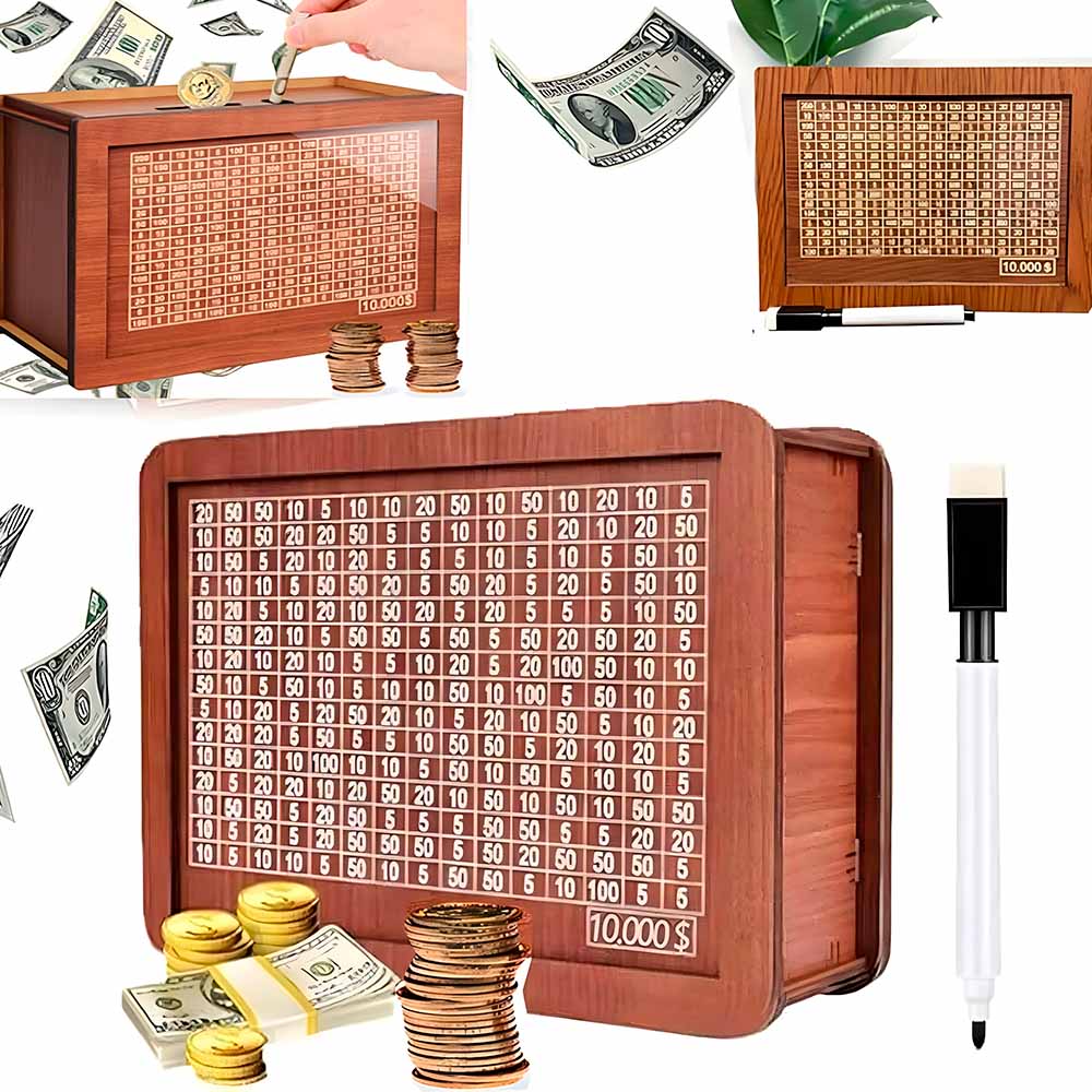 CashLog™ Hucha de madera