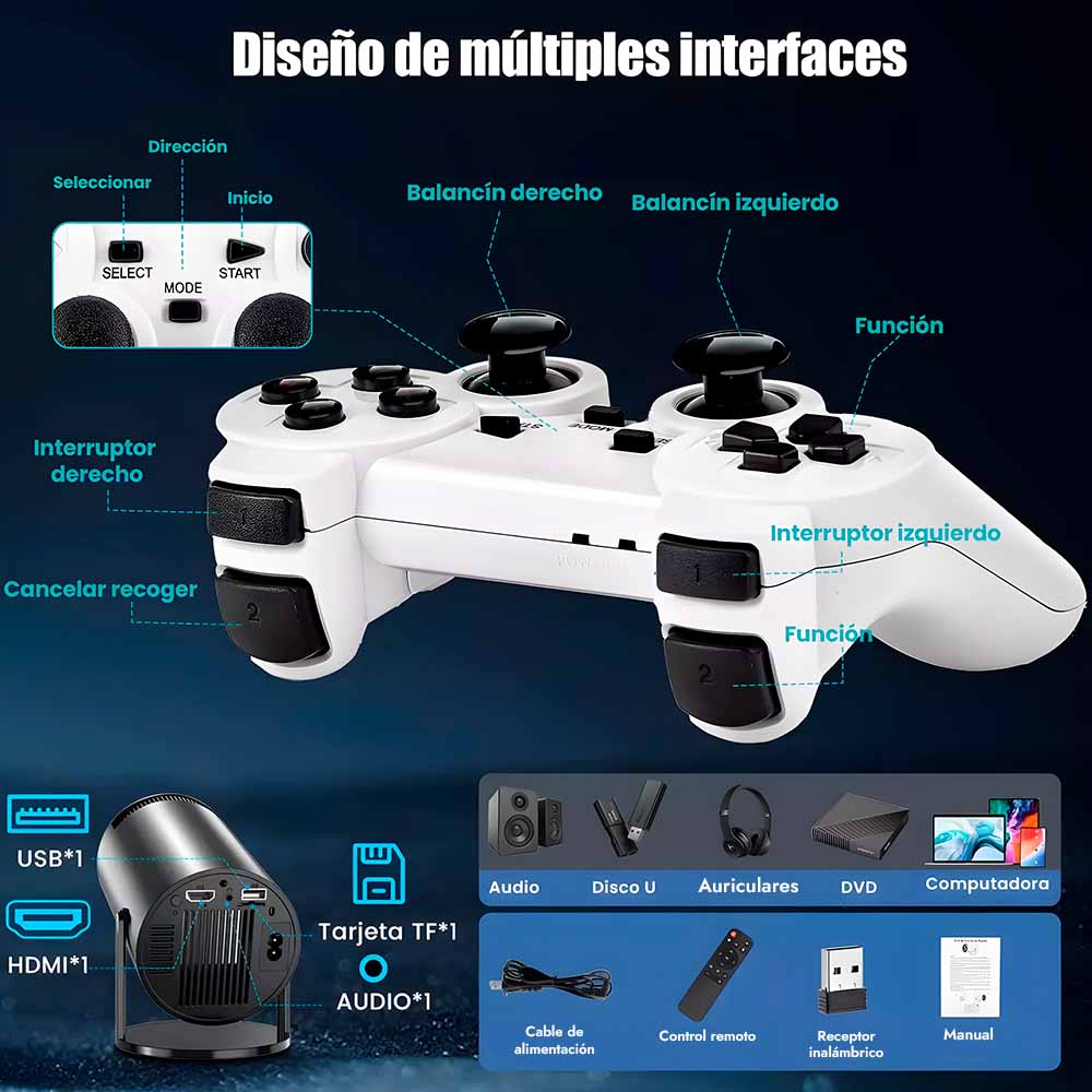 VisionPlay™ Proyector 2 en 1