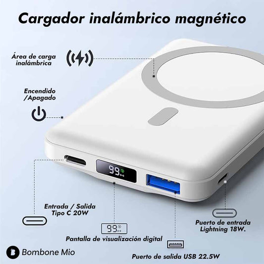 Bateria Externa Inalámbrico tipo Magsafe 5000mAh
