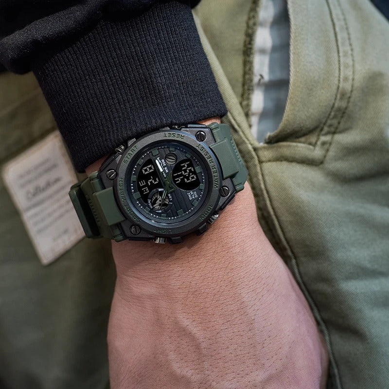 Reloj Militar Completo SANDA: Impermeable, Blindado y Súper Ligero