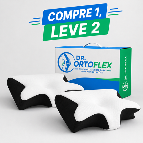 Travesseiro Ortopédico de Alinhamento Cervical Ortoflex™ - Compre 1 Leve 2